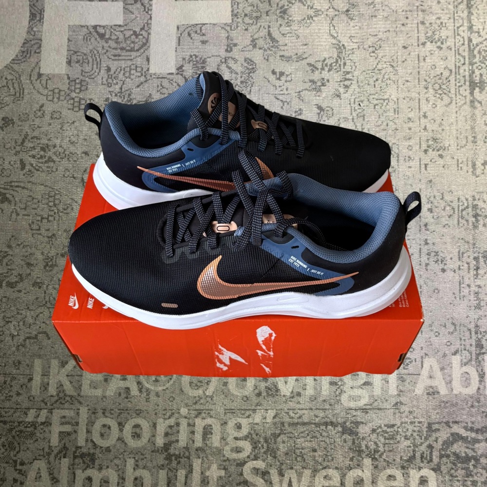 Nike Downshifter 12 Womens 11 Mens 9.5 Black Metallic Red Bronze DD9294-010